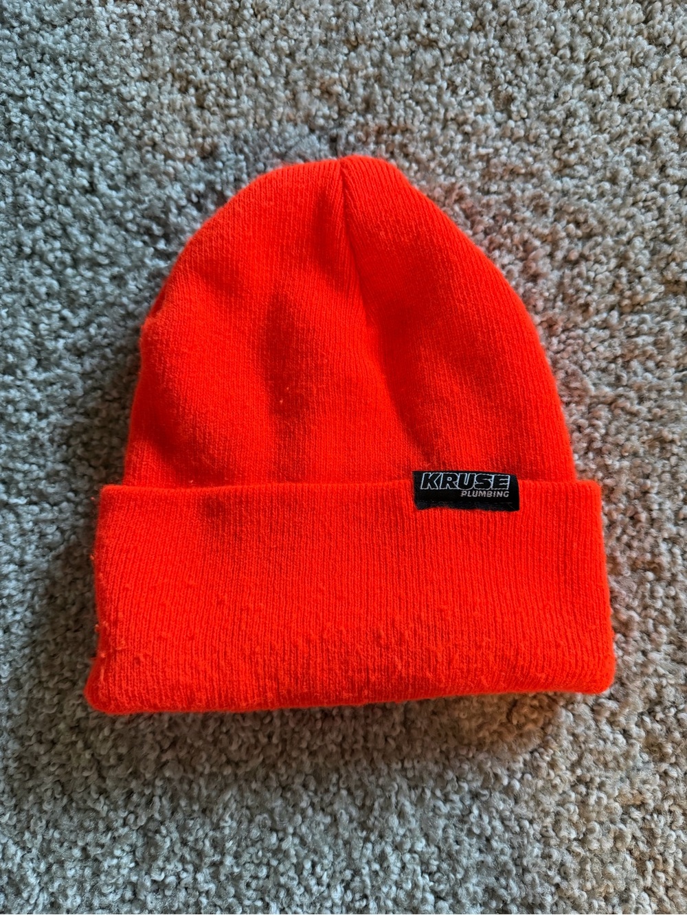 High-Visibility Orange Cuffed Beanie